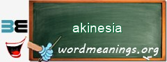 WordMeaning blackboard for akinesia